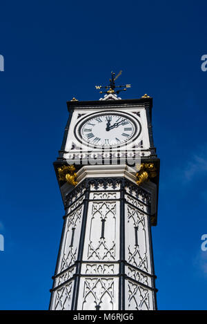 The Victorian clock tower in Downham Market. Stock Photo