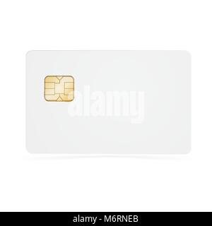 White   realistic bank card  blank.  Vector Mock up  for your de Stock Vector