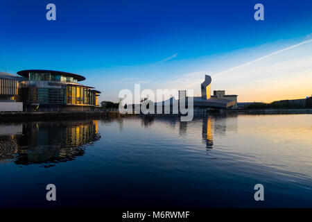 Lowry Arts Centre and IWM North, Salford, Manchester Stock Photo