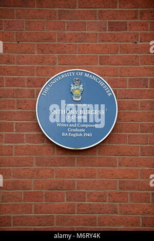 Anthony Burgess blue plaque Anthony Burgess blue plaque