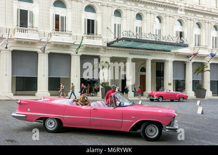 Restored pink Chrysler Imperial 1959 in Havana, Cuba Stock Photo