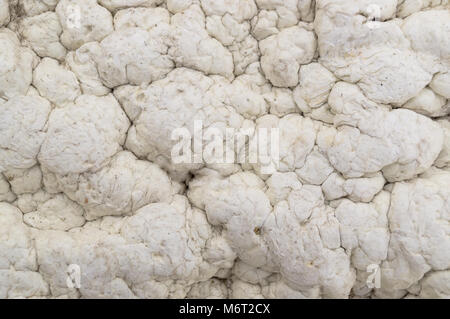 Styrofoam or construction foam is old and crumpled and imagined in an unusual abstract background. Element of a huge marine float fishing net Stock Photo