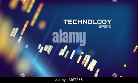 Virtual cyberspace tehcnology background. Cyber hud tech. Futurisic interface Stock Vector