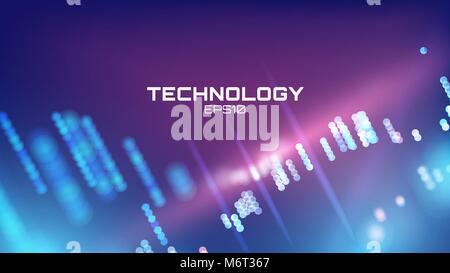 Virtual cyberspace tehcnology background. Cyber hud tech. Futurisic interface Stock Vector