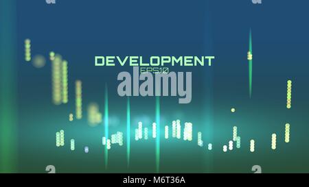 Abstract software development process. engineering presentation research background Stock Vector