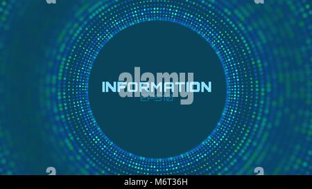 Vector abstract colorful big data information sorting visualization. Social network, financial analysis of complex databases. Visual information complexity clarification. Stock Vector