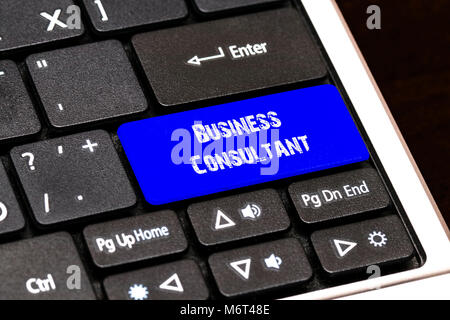 Business Concept - Blue Business Consultant Button on Slim. Stock Photo