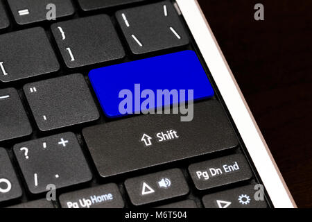 close up blank button on laptop keyboard. Stock Photo