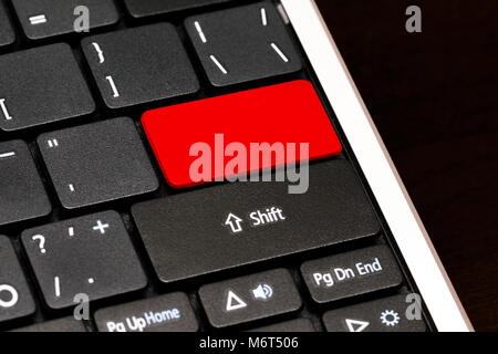 close up blank button on laptop keyboard. Stock Photo