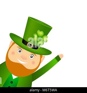 Funny leprechaun for St. Patrick Day Stock Vector