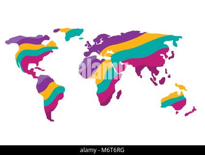 World map illustration Stock Vector