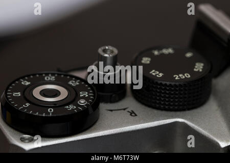 Film cameras that had been popular in the past. Stock Photo