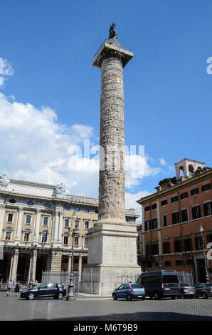 Saint Paul Column Rome Column of Marcus Aurelius, Statue of St. Paul Rome, Italy - George ...