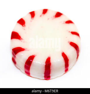One Piece of Peppermint Candy Isolated on White Background Stock Photo ...