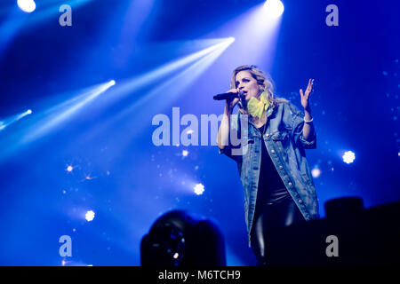 Norway, Bergen - April 29, 2019. The Swedish singer Drömhus performs a live concert during the We Love the 90’s show at Bergenshallen in Bergen. (Photo credit: Gonzales Photo - Jarle H. Moe). Stock Photo