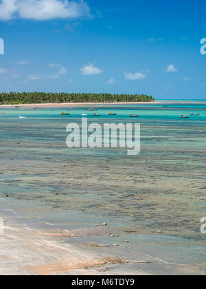 beach view with boats in Maragogi, Alagoas Stock Photo