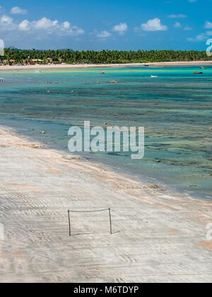 beach view with boats in Maragogi, Alagoas Stock Photo