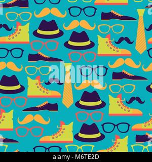 Hipster style seamless pattern Stock Vector