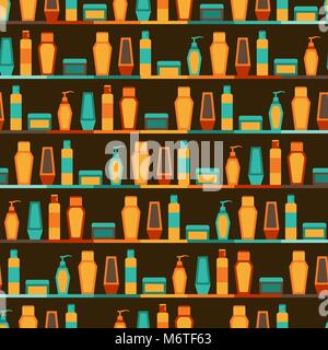 Hairdressing tools seamless pattern in retro style Stock Vector