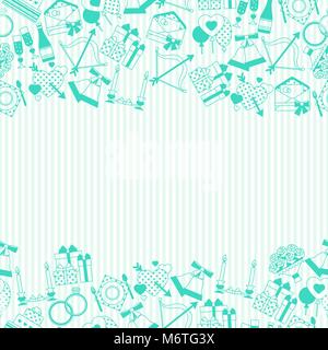 Seamless wedding pattern in retro style Stock Vector