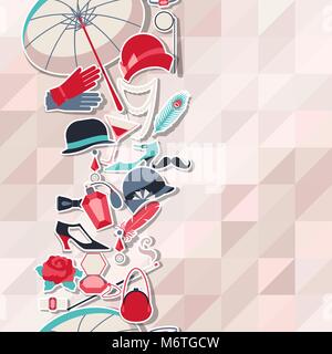 Retro of 1920s style seamless pattern Stock Vector