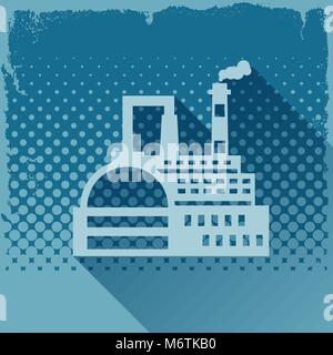 Industrial factory building background Stock Vector