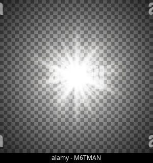 White sparkling star Stock Vector