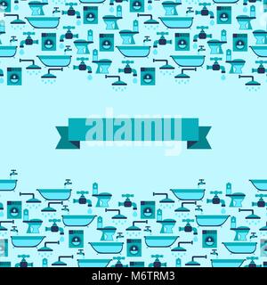 Seamless pattern with plumbing equipment Stock Vector