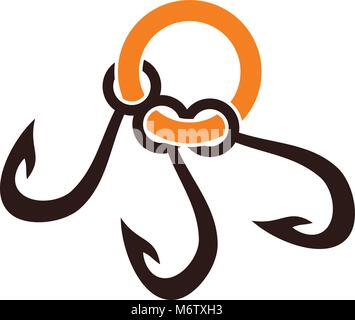 Hook Fish Solutions Stock Vector
