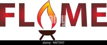 Flame Logo Design Template Vector Stock Vector