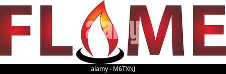 Flame Logo Design Template Vector Stock Vector