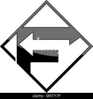 Logo F with Arrow Stock Vector
