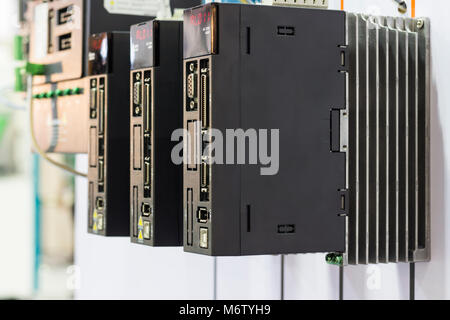 the PLC Controller for industrial machine ; close up Stock Photo