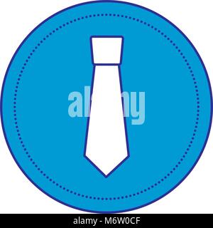 retro label fashion necktie for man vector illustration blue image Stock Vector