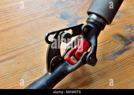 Example of universal drive train joint as used in Millers Falls No. 108 adjustable angle attachment for traditional carpenters brace Stock Photo