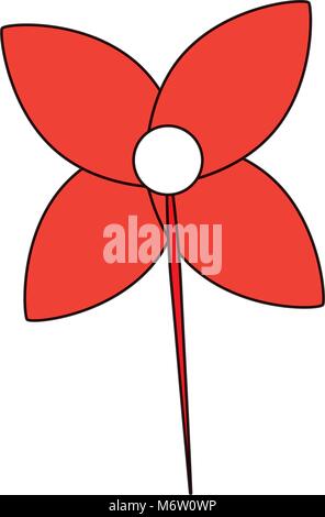 weather vane in a shape of flower decoration vector illustration Stock Vector