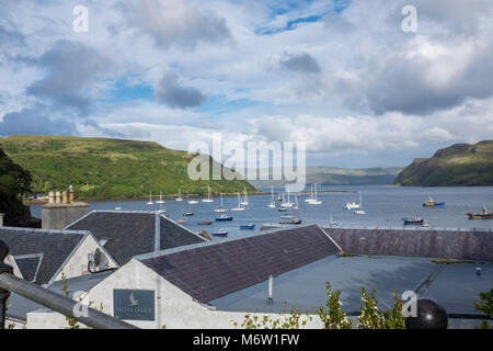 View of Portree harbour, Isle Of Skye from Quay Street Stock Photo