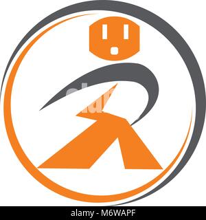 Electric Repair Logo Design Template Vector Stock Vector
