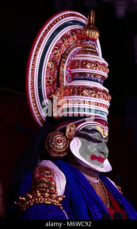 South Indian  Kathakali dancers. South Indian cultural performance Stock Photo