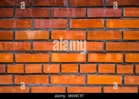 old wall from a red brick texture background. Stock Photo