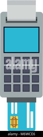 voucher machine with credit card vector illustration design Stock ...