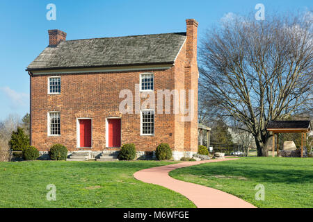 Bowen Plantation House (b. 1787) adjacent to Mansker's Station - a Cumberland Settlement about 10 miles north of Nashville in Goodlettsville, Tennesse Stock Photo