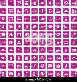 Child care icons set, grunge style Stock Vector Image & Art - Alamy