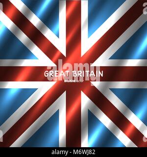National Great Britain flag background Stock Vector