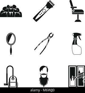Body treatment icons set, simple style Stock Vector