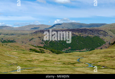 View from Honnister Pass in the Lake District Stock Photo