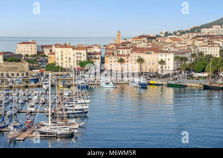 Ajaccio, France - May 27, 2016: One of the central streets of capital ...