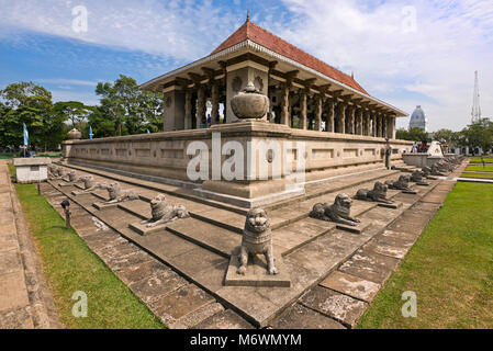 Horizontal view of the Independence Memorial Hall in Colombo, Sri Lanka. Stock Photo