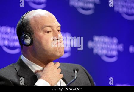 New York, Switzerland. White House National Economic Council Director Gary Cohn plans to resign. 6th Mar, 2018. File photo taken on Jan. 29, 2009 shows Gary Cohn at the Annual Meeting 2009 of the World Economic Forum in Davos, Switzerland. White House National Economic Council Director Gary Cohn plans to resign, the White House said on March 6, 2018. Credit: World Economic Forum swiss-image.ch/Sebastian Derungs/Xinhua/Alamy Live News Stock Photo