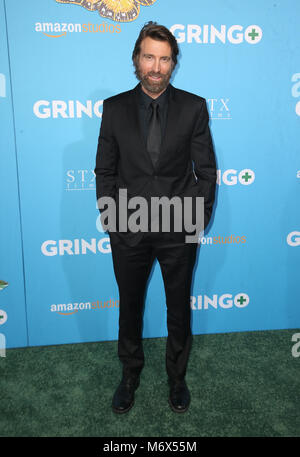 LOS ANGELES, CA - MARCH 6: Sharlto Copley, at the Woled Premiere of Gringo at L.A. Live Regal Cinemas in Los Angeles, California on March 6, 2018. Credit: Faye Sadou/MediaPunch Stock Photo